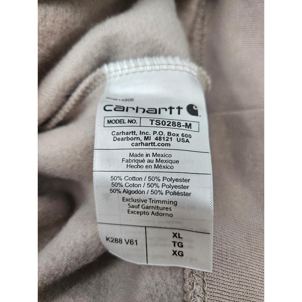 Carhartt Loose Fit Midweight Logo Sleeve Graphic Hoodie "Mink" Men's Size XL NEW - Picture 7 of 9